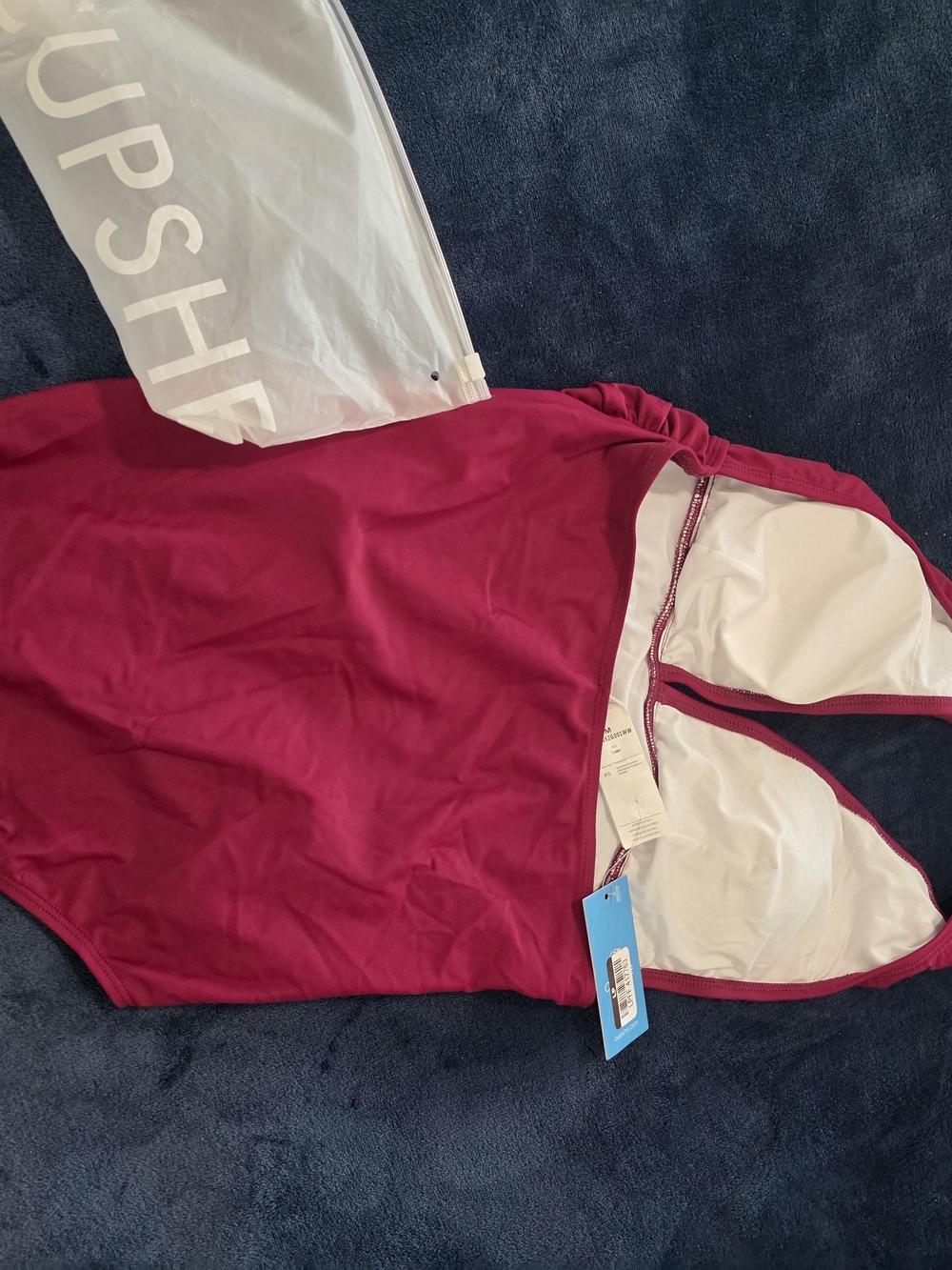 One-Piece Swimsuit - Deep Raspberry - Picture 3 of 7